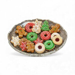 Mikasa Crystal Snowflake Oval Serving Tray 9" X 7" Elegant Holiday Decor & Enter